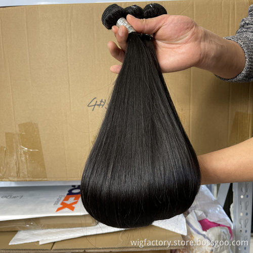 Factory price bone straight human hair bundles with closure, bone straight vietnam hair